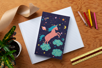 Denik Classic Layflat Journal Notebook: Space Unicorn - Clearance