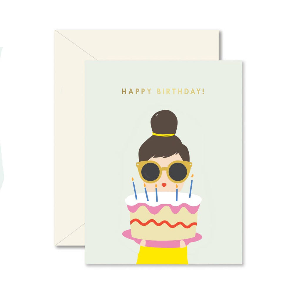 Greeting Card: Cake Lady Birthday