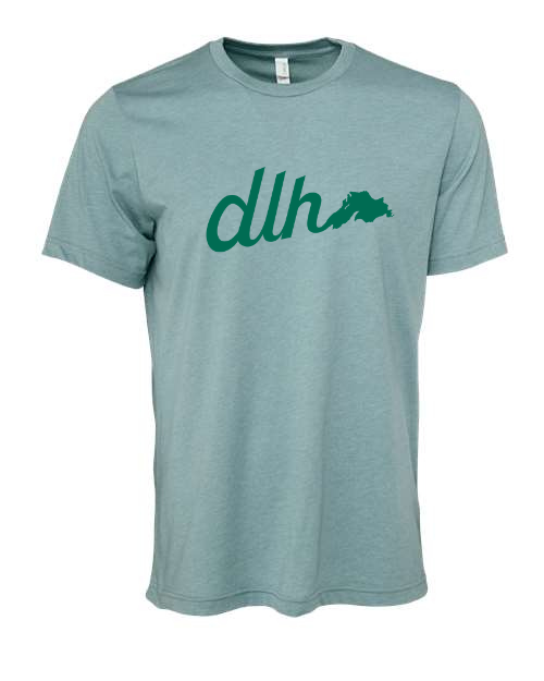 Unisex Flagship - Heather Blue Lagoon w/Green