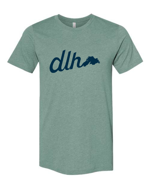 Unisex Flagship - Heather Dusty Blue w/Navy