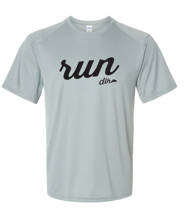 Men's Run DLH Performance Tee - Medium Grey - Clearance