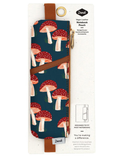 Denik Distressed Navy Mushroom Notebook Pouch